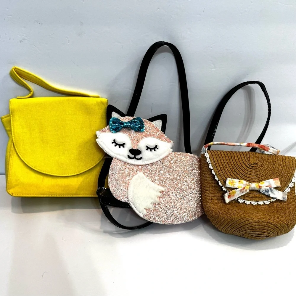 3 Spring Easter Preschooler Girls Purses/Pocketbooks Dress Up Pretend Play